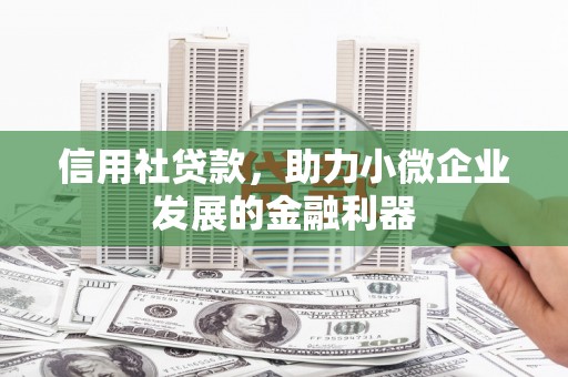 道滘信用社贷款，助力小微企业发展的金融利器