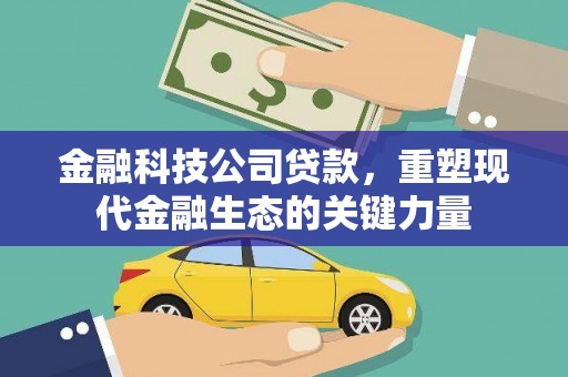道滘金融科技公司贷款，重塑现代金融生态的关键力量